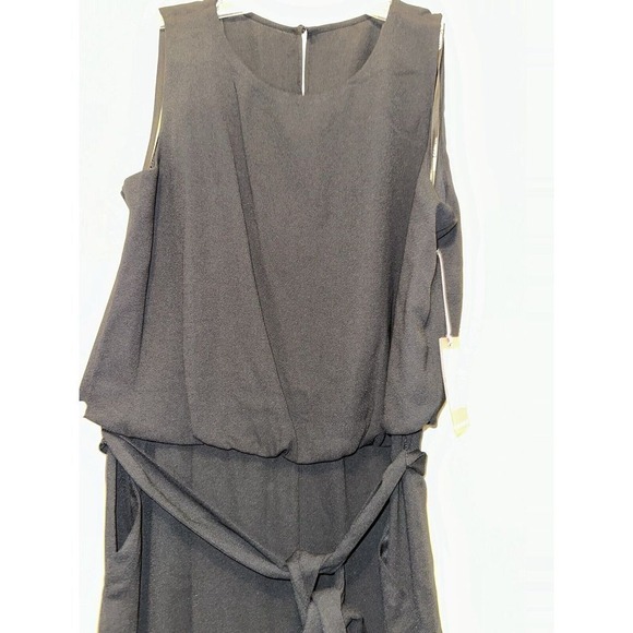 Vince Camuto‎ Moss Crepe Blouson Crop Jumpsuit Black Size 10 NEW WITH TAGS - Picture 5 of 12